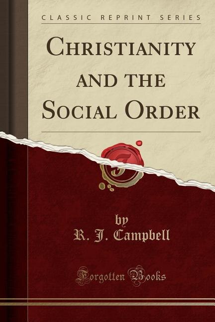 Front cover_Christianity and the Social Order (Classic Reprint)