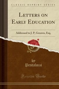 Couverture_Letters on Early Education