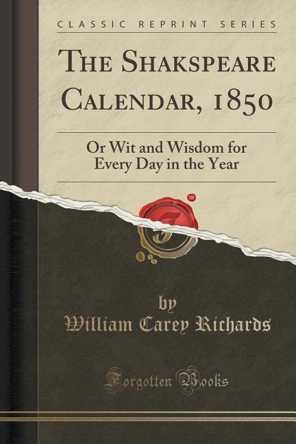 Couverture_The Shakspeare Calendar, 1850
