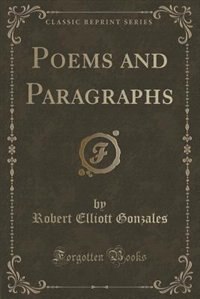 Front cover_Poems and Paragraphs (Classic Reprint)