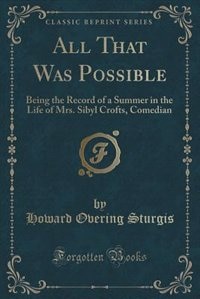 Front cover_All That Was Possible