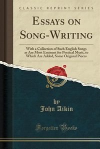 Front cover_Essays on Song-Writing