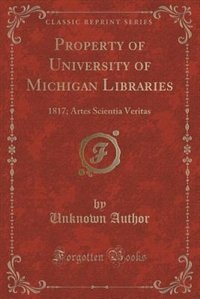 Couverture_Property of University of Michigan Libraries