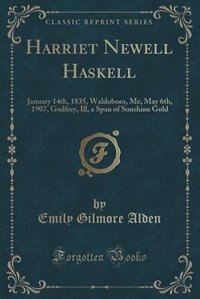 Front cover_Harriet Newell Haskell