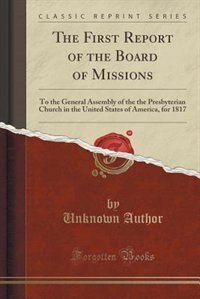 Front cover_The First Report of the Board of Missions