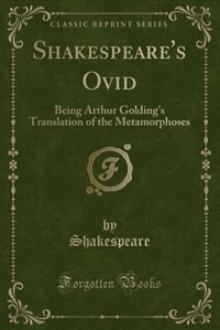 Couverture_Shakespeare's Ovid
