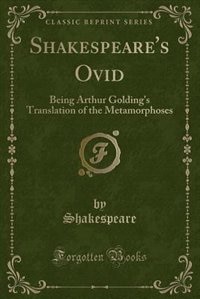 Couverture_Shakespeare's Ovid