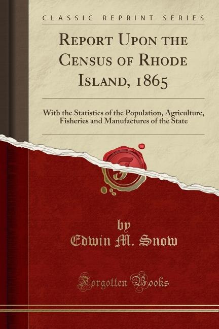 Front cover_Report Upon the Census of Rhode Island, 1865
