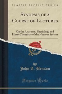 Front cover_Synopsis of a Course of Lectures