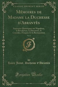 Couverture_Mémoires de Madame la Duchesse d'Abrantès, Vol. 2