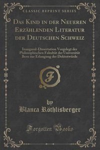 Couverture_Das Kind in der Neueren Erzählenden Literatur der Deutschen Schweiz