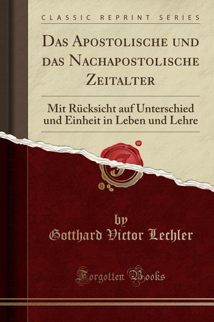 Couverture_Das Apostolische und das Nachapostolische Zeitalter