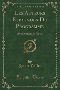 Couverture_Les Auteurs Espagnols Du Programme