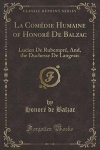 Front cover_La Comédie Humaine of Honoré De Balzac