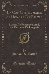 Front cover_La Comédie Humaine of Honoré De Balzac