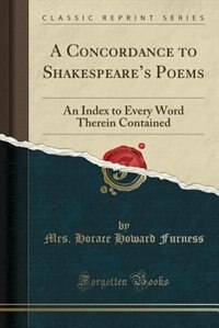 Couverture_A Concordance to Shakespeare's Poems