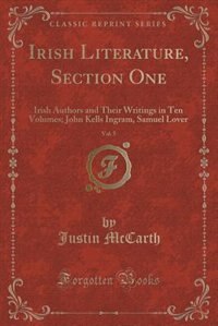 Couverture_Irish Literature, Section One, Vol. 5