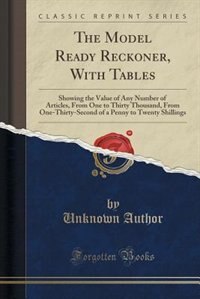Couverture_The Model Ready Reckoner, With Tables