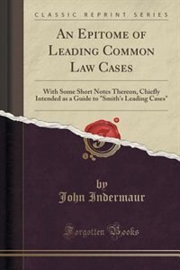 Couverture_An Epitome of Leading Common Law Cases