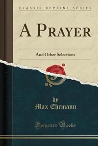Front cover_A Prayer