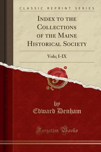 Front cover_Index to the Collections of the Maine Historical Society