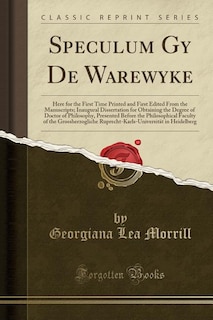 Front cover_Speculum Gy De Warewyke
