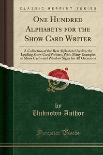 Couverture_One Hundred Alphabets for the Show Card Writer