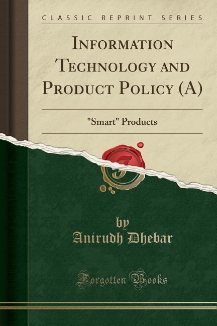 Front cover_Information Technology and Product Policy (A)