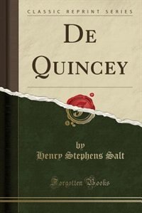 Front cover_De Quincey (Classic Reprint)