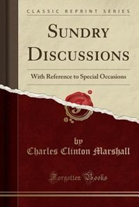 Front cover_Sundry Discussions