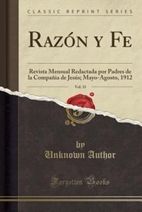 Front cover_Razón y Fe, Vol. 33