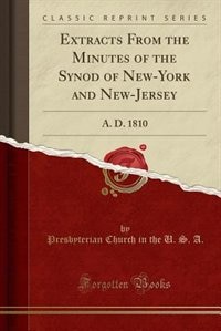 Couverture_Extracts From the Minutes of the Synod of New-York and New-Jersey