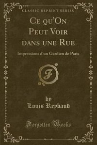 Front cover_Ce qu'On Peut Voir dans une Rue