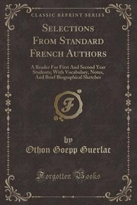 Front cover_Selections From Standard French Authors