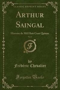 Couverture_Arthur Saingal, Vol. 1