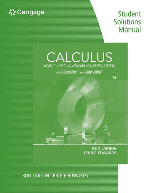 Front cover_Student Solutions Manual For Larson/edwards' Calculus Of A Single Variable:  Early Transcendental Functions, 2nd