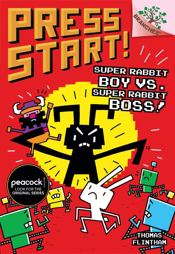 Couverture_Super Rabbit Boy vs. Super Rabbit Boss!: A Branches Book (Press Start! #4) (Library Edition)
