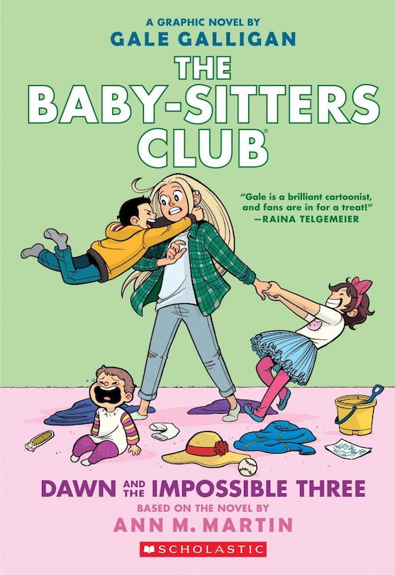 Front cover_Dawn and the Impossible Three: A Graphic Novel (The Baby-sitters Club #5)