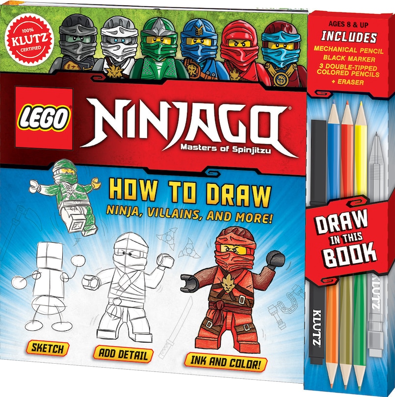 Front cover_Klutz: LEGO® NINJAGO® How to Draw Ninja, Villains, and More!