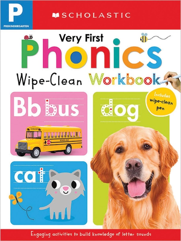 Front cover_Very First Phonics Pre-K Wipe-Clean Workbook: Scholastic Early Learners (Wipe-Clean)