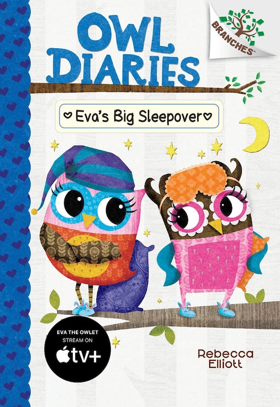 Front cover_Eva's Big Sleepover: A Branches Book (Owl Diaries #9) (Library Edition)