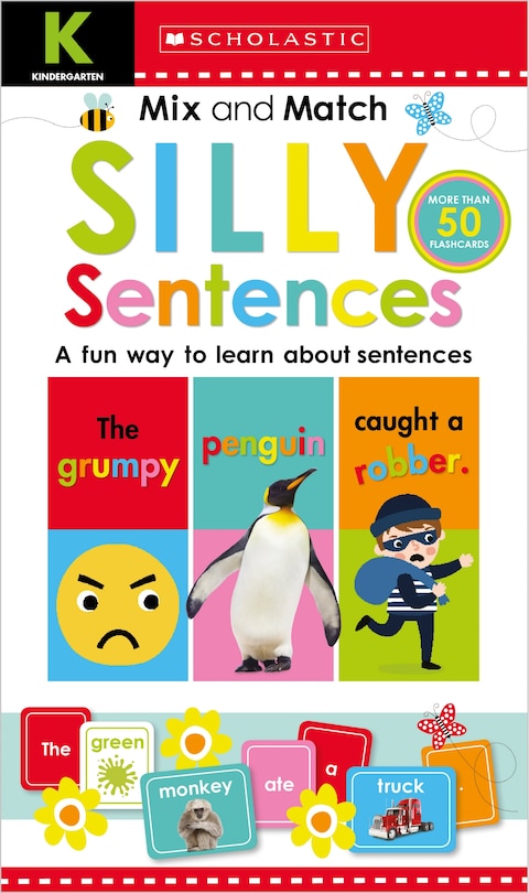Front cover_Mix & Match Silly Sentences Kindergarten Workbook: Scholastic Early Learners (Workbook)