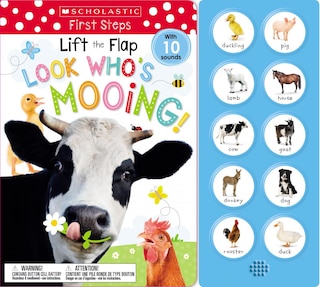 Couverture_Look Who's Mooing! Lift The Flap: Scholastic Early Learners (sound Book)