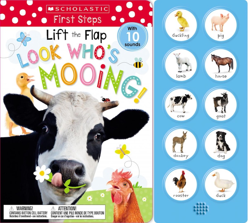 Couverture_Look Who's Mooing! Lift The Flap: Scholastic Early Learners (sound Book)