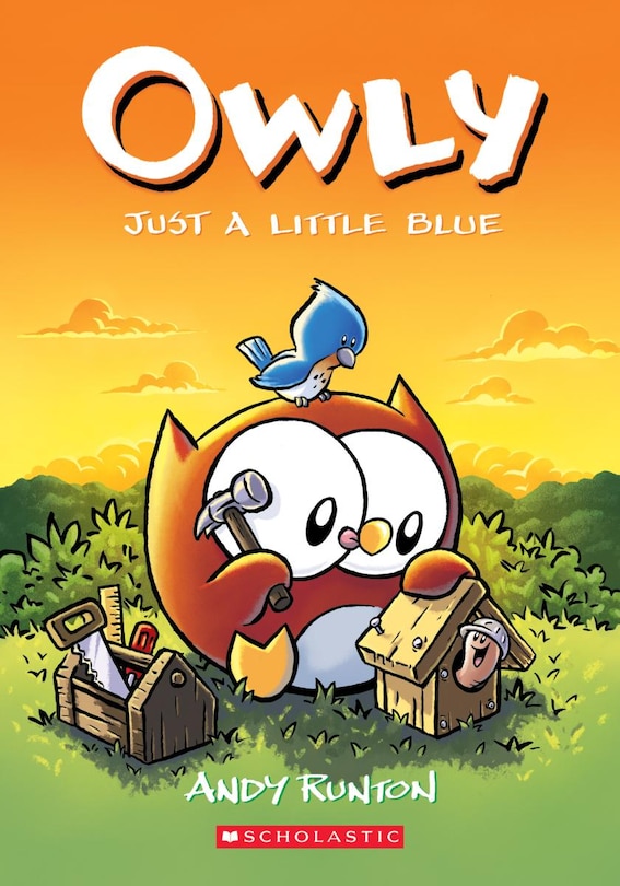 Front cover_Just a Little Blue: A Graphic Novel (Owly #2)