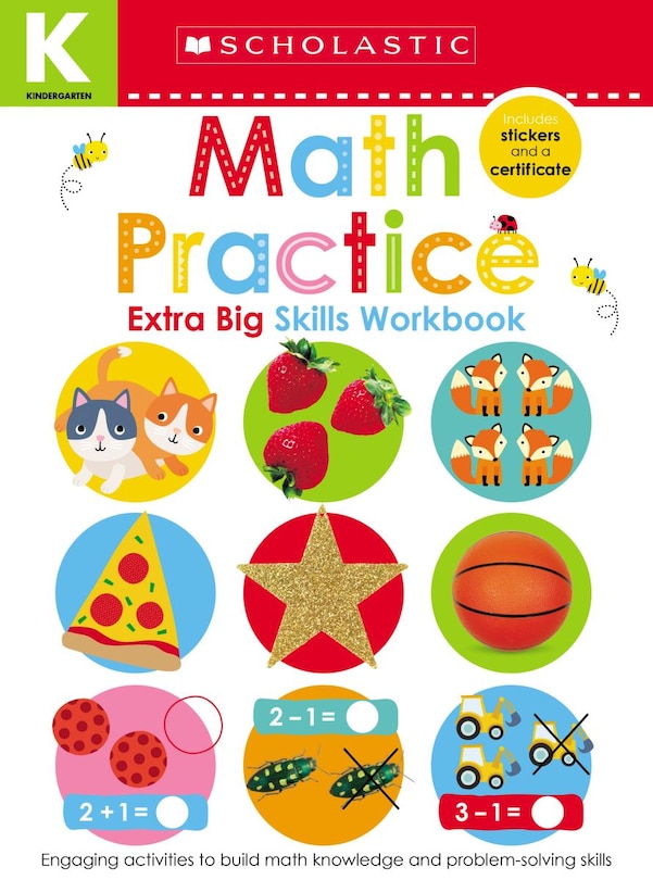 Front cover_Math Practice Kindergarten Workbook: Scholastic Early Learners (extra Big Skills Workbook)