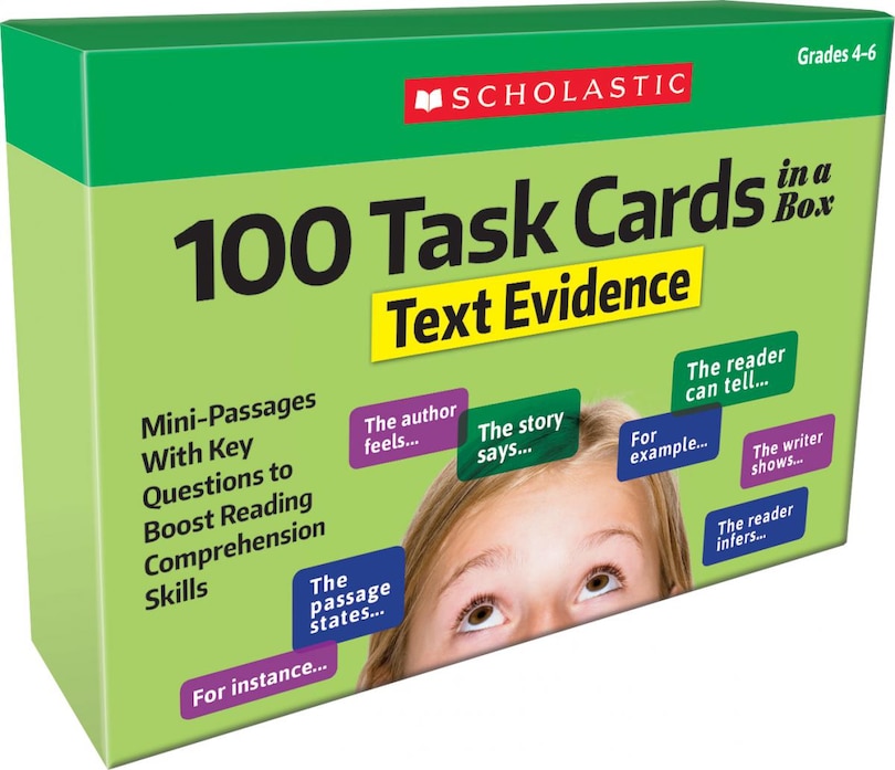 Front cover_100 Task Cards in a Box: Text Evidence