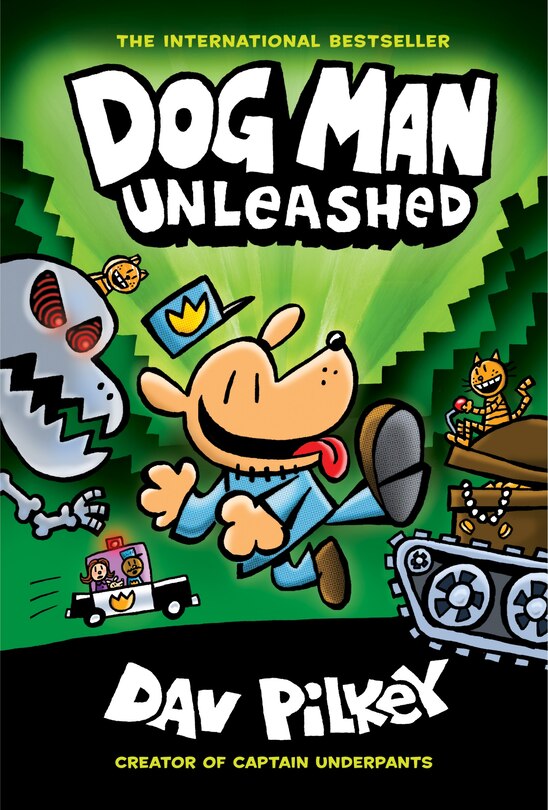 Couverture_Dog Man Unleashed: A Graphic Novel (Dog Man #2): From the Creator of Captain Underpants (Library Edition)