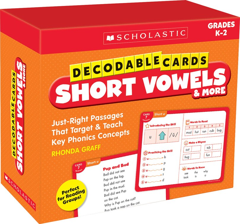 Front cover_Decodable Cards: Short Vowels & More