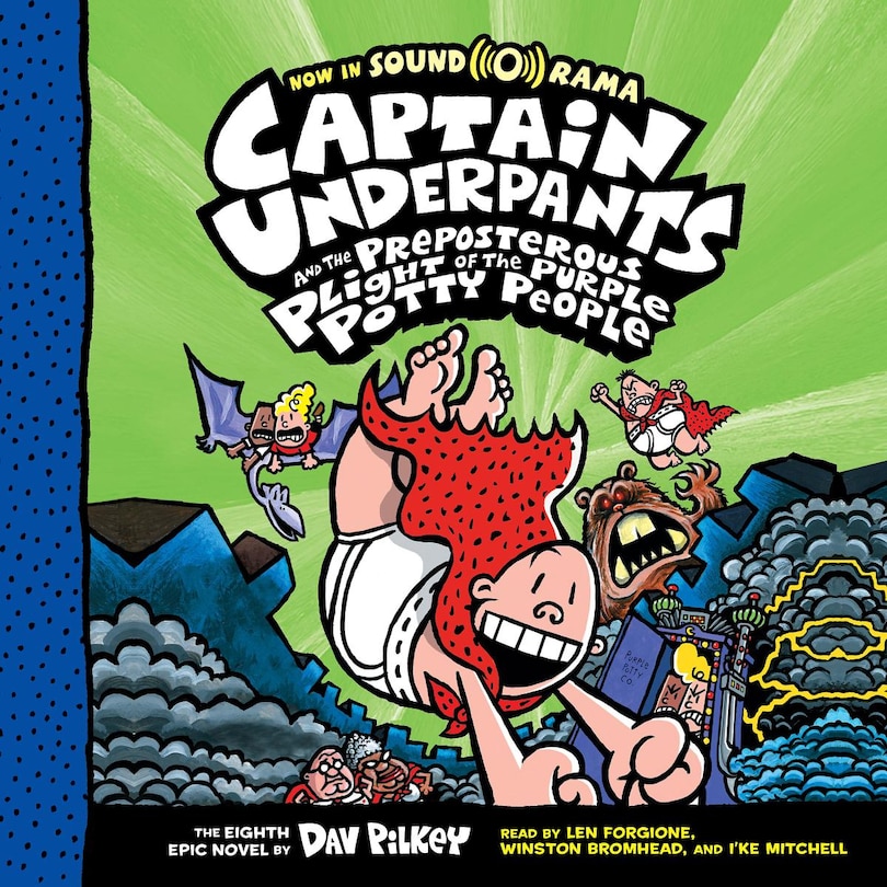 Front cover_Captain Underpants and the Preposterous Plight of the Purple Potty People: Color Edition (Captain Underpants #8) (Unabridged edition)